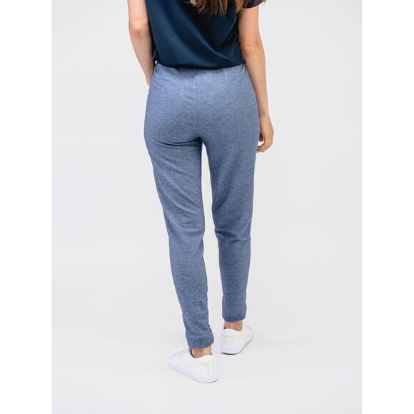 NWT Ministry of Supply Women's Fusion Terry Jogger Pants Indigo Heather Size XXL - Picture 2 of 10